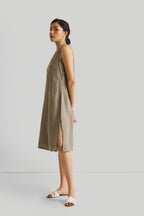 Reading Tea Leaves Dress in Dark Olive Purplish Diva