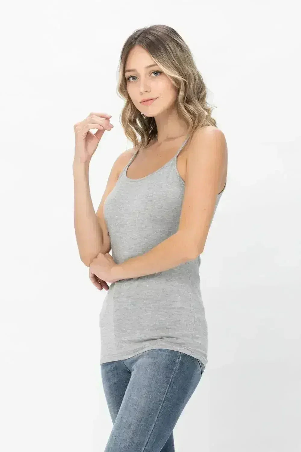 Basic Solid Shapewear Camisole – Soft Spaghetti Strap Tank Top for Women - SJB-DIAMOND ELITES