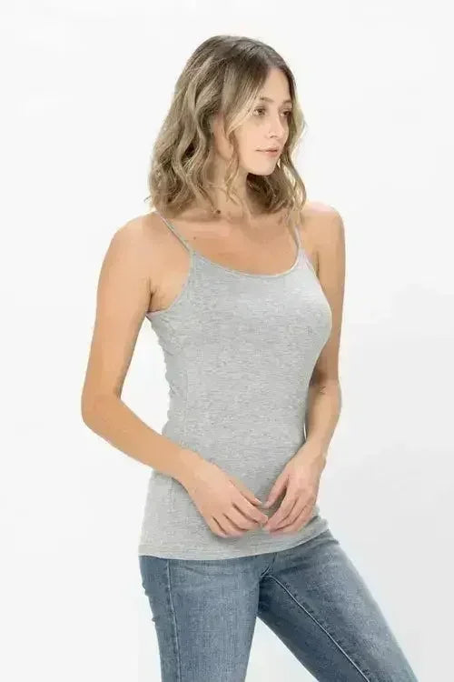 Basic Solid Shapewear Camisole – Soft Spaghetti Strap Tank Top for Women - SJB-DIAMOND ELITES