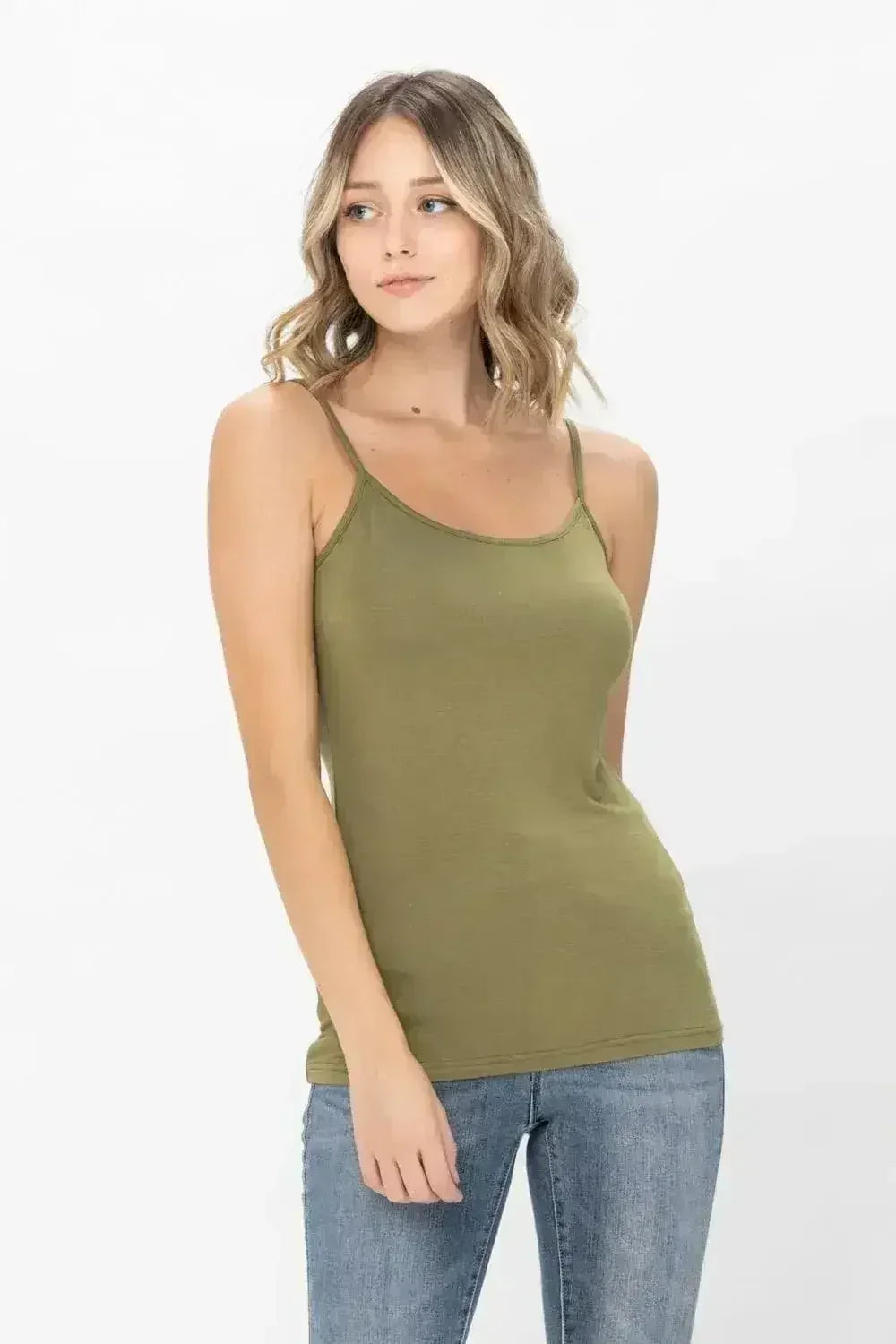 Basic Solid Shapewear Camisole – Soft Spaghetti Strap Tank Top for Women - SJB-DIAMOND ELITES