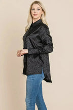 Casual Animal Print Satin Button up Shirts Blouse | Femstylo - SJB-DIAMOND ELITES