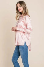 Casual Animal Print Satin Button up Shirts Blouse | Femstylo - SJB-DIAMOND ELITES