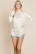 Casual Animal Print Satin Button up Shirts Blouse | Femstylo - SJB-DIAMOND ELITES