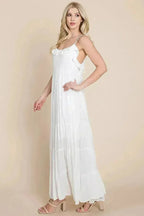 Tiered Tie Strap Cami Maxi Dress