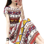 Batik Printed Cotton Dress and Skirt Combo Pi-Mart