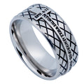 Silver Diamond Back Cross Ring KingdomWear