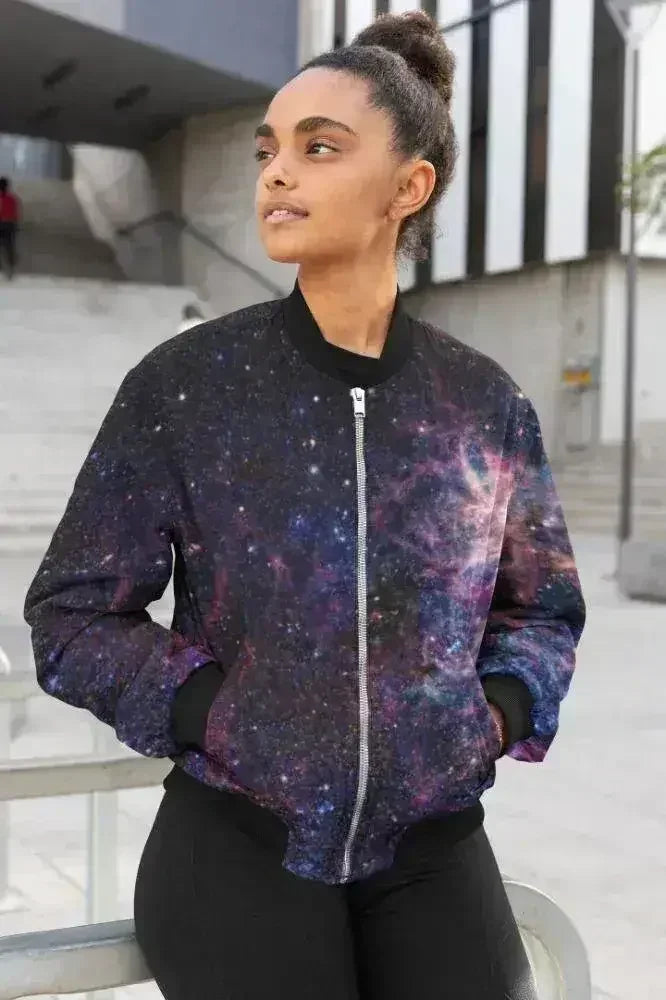Colored Galaxy Female Bomber Jacket - SJB-DIAMOND ELITES