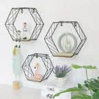 Minimalist Hexagonal Iron Wall Shelf for Decoration Lootquake LLC