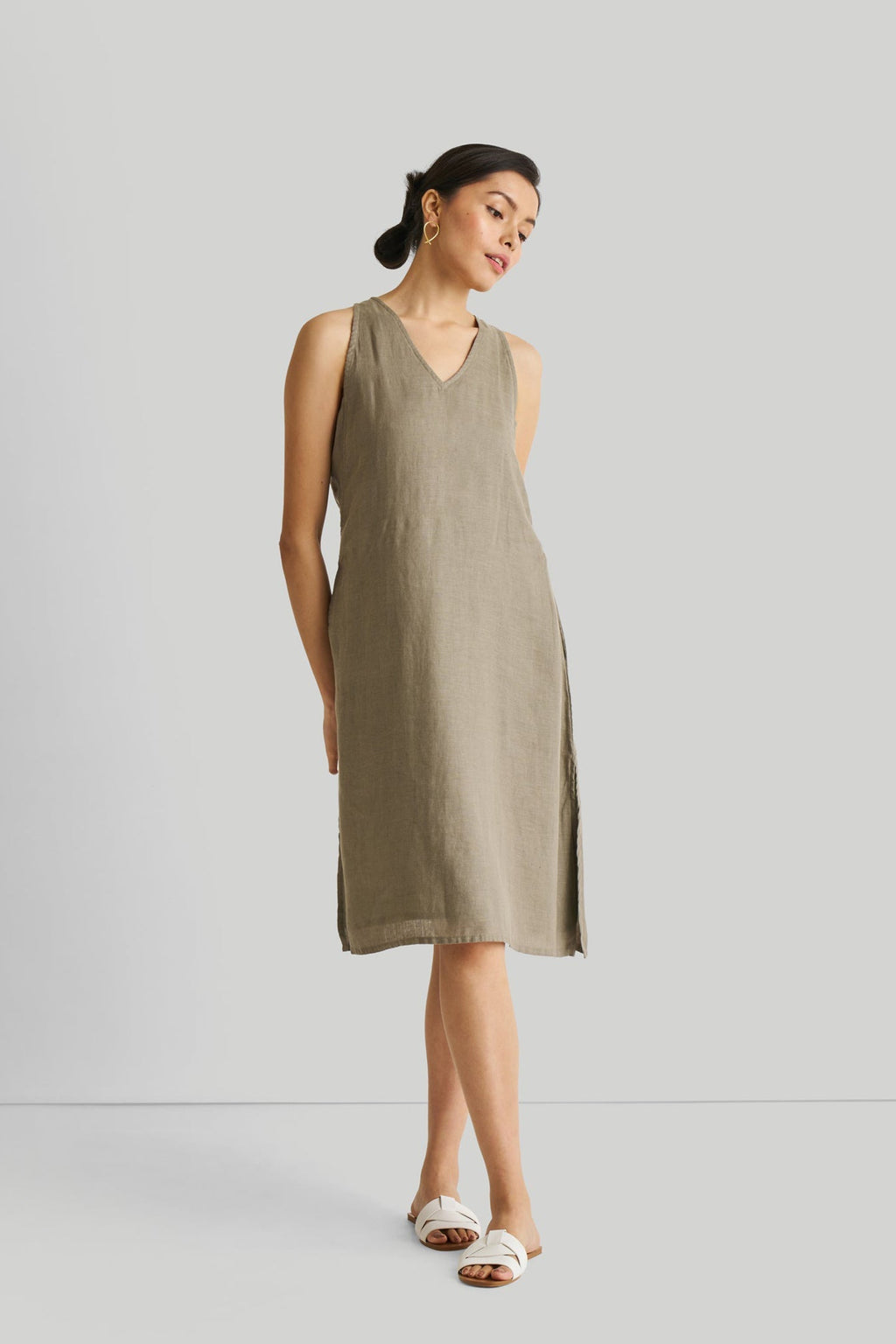 Reading Tea Leaves Dress in Dark Olive Purplish Diva