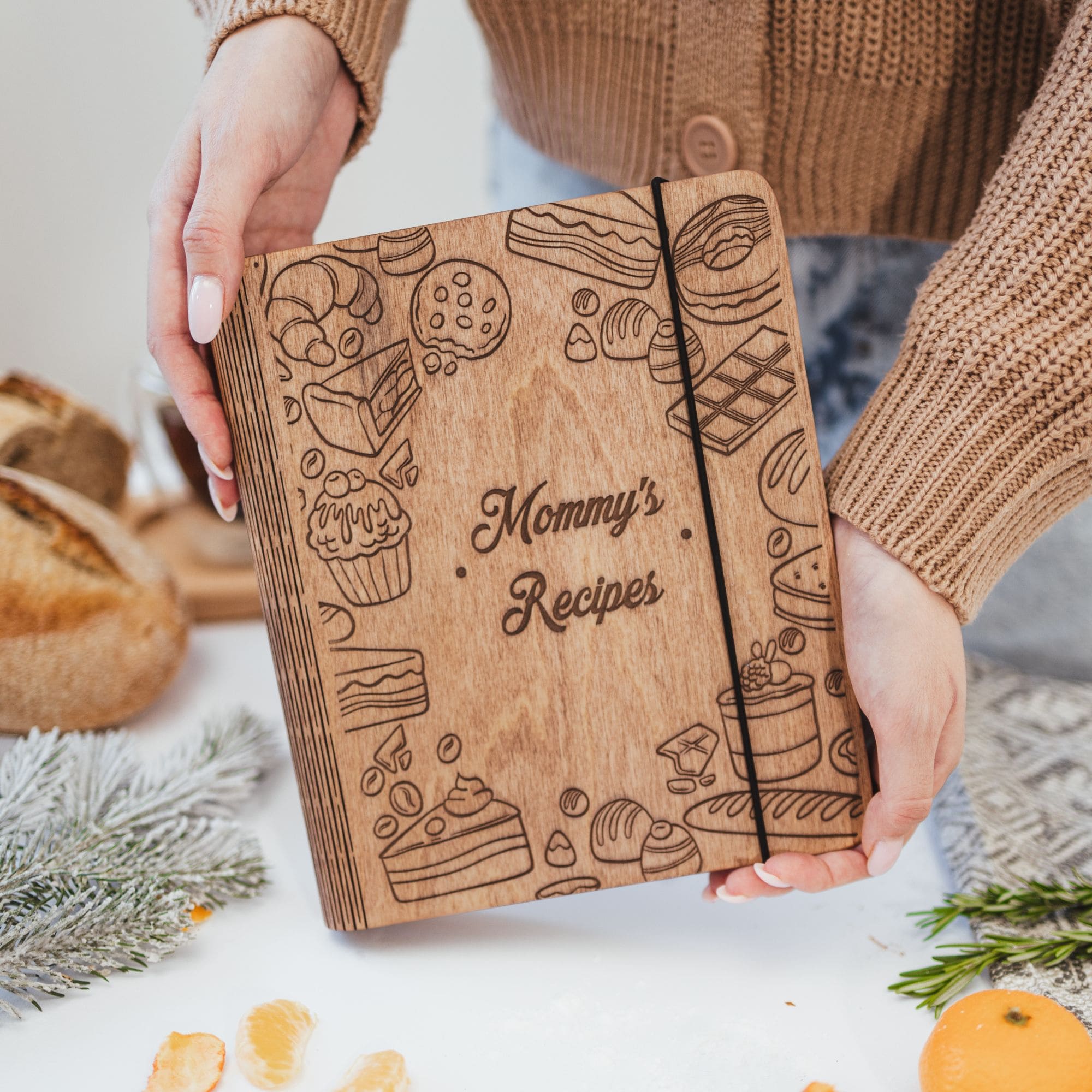 Wooden Recipe Book – Pastries Edition - SJB-DIAMOND ELITES