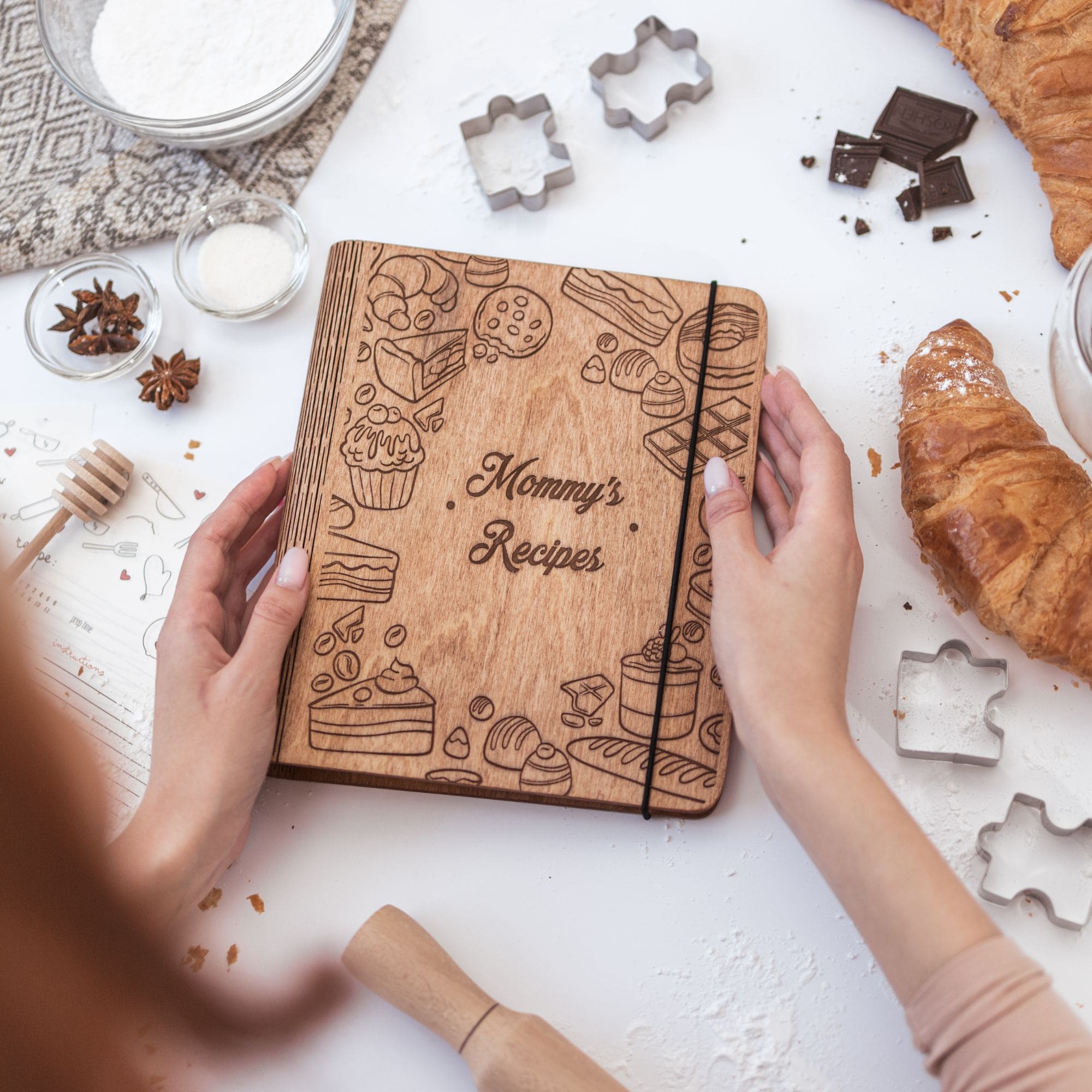 Wooden Recipe Book – Pastries Edition - SJB-DIAMOND ELITES