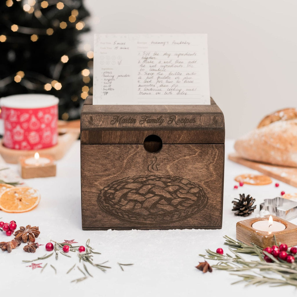 Wooden Recipe Box – Pies & Desserts - SJB-DIAMOND ELITES