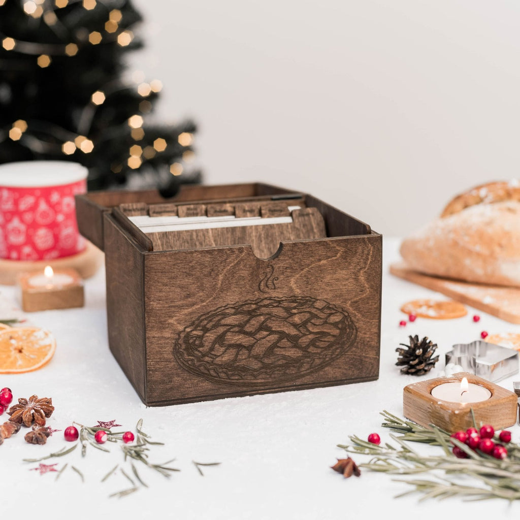 Wooden Recipe Box – Pies & Desserts - SJB-DIAMOND ELITES
