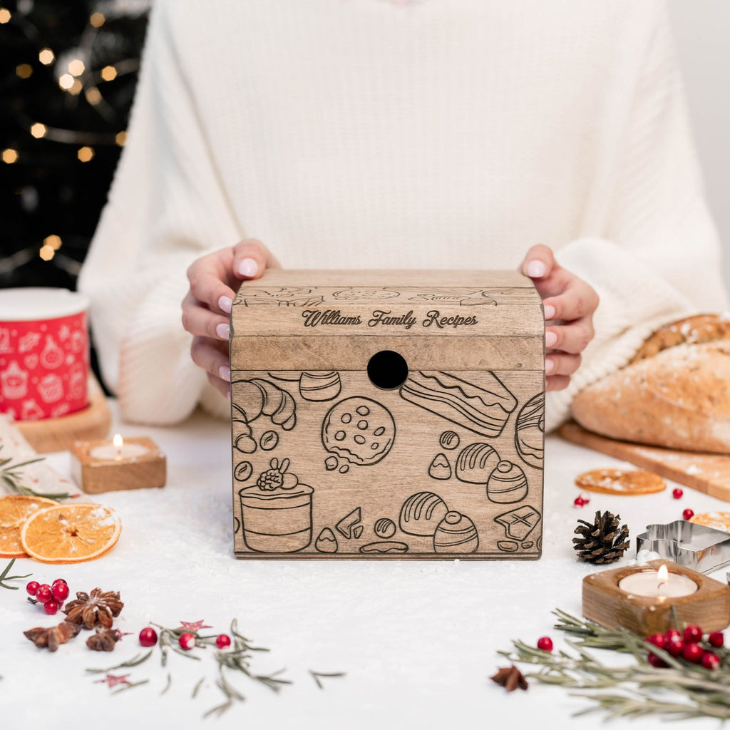 Wooden Recipe Box – Pastries Collection - SJB-DIAMOND ELITES