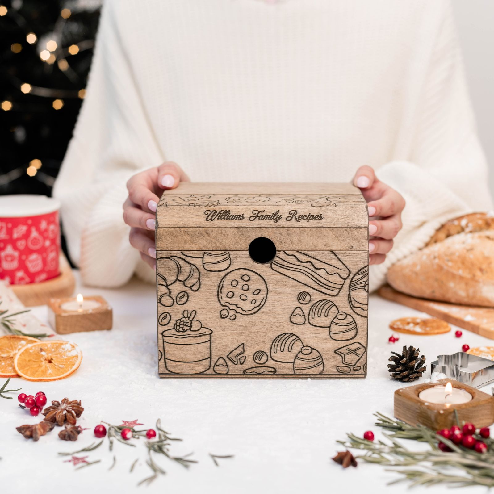 Wooden Recipe Box – Pastries Collection - SJB-DIAMOND ELITES