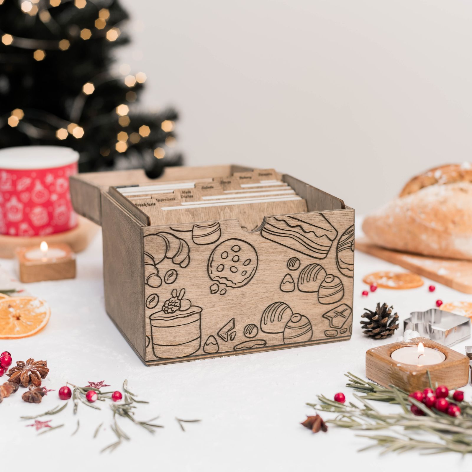 Wooden Recipe Box – Pastries Collection - SJB-DIAMOND ELITES