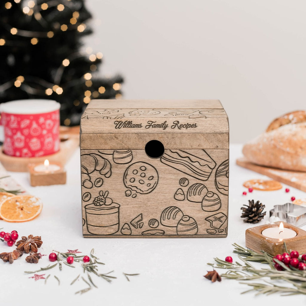 Wooden Recipe Box – Pastries Collection - SJB-DIAMOND ELITES