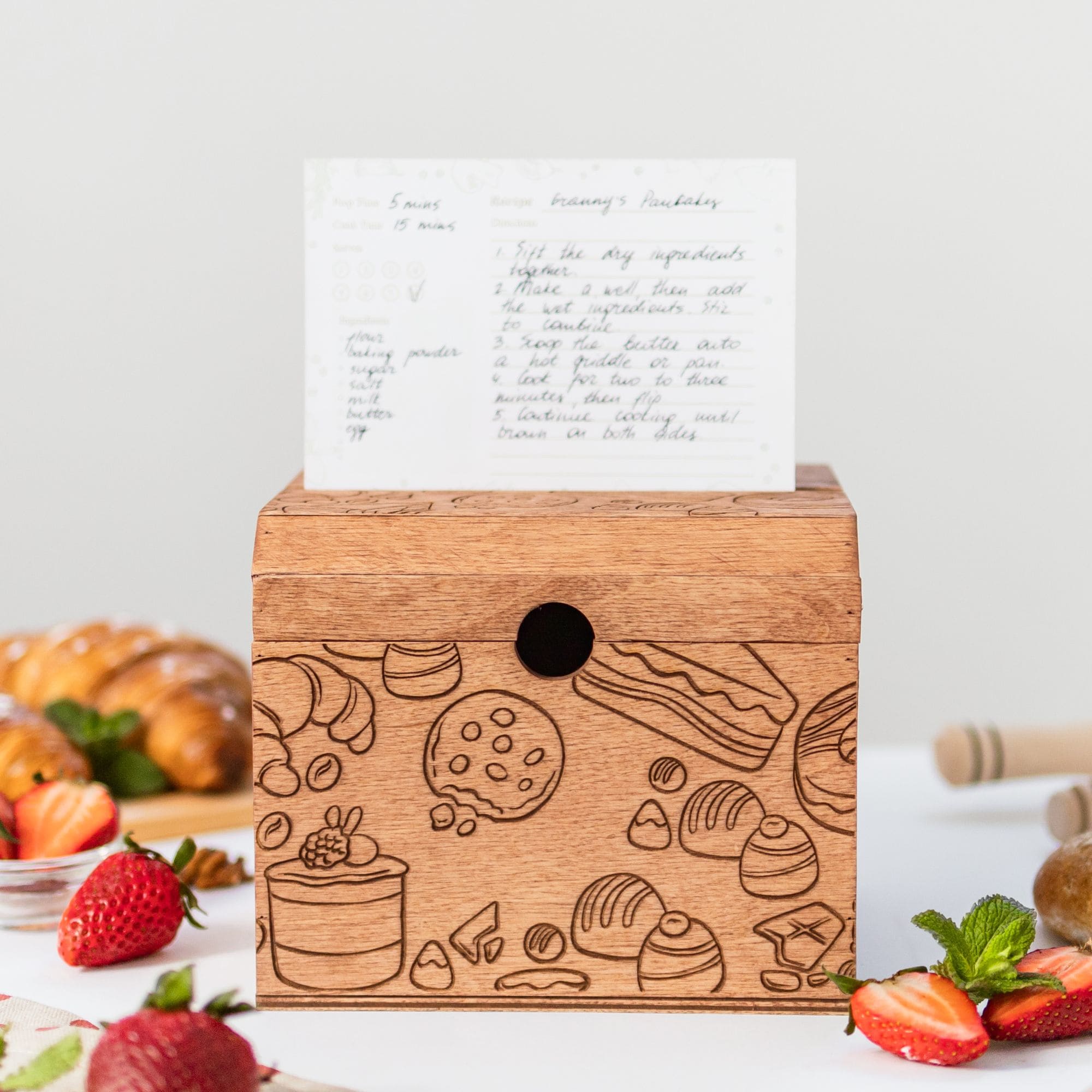 Wooden Recipe Box – Pastries Collection - SJB-DIAMOND ELITES