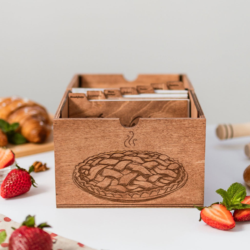 Wooden Recipe Box – Pies & Desserts - SJB-DIAMOND ELITES