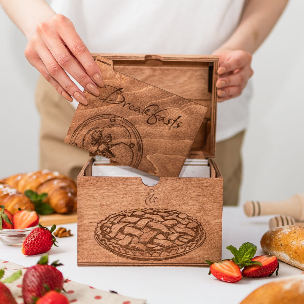 Wooden Recipe Box – Pies & Desserts - SJB-DIAMOND ELITES