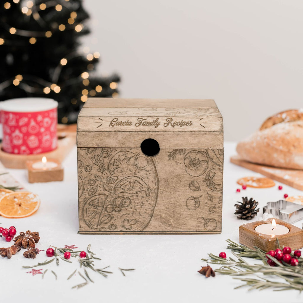 Wooden Recipe Box – Pizza Lovers Edition - SJB-DIAMOND ELITES