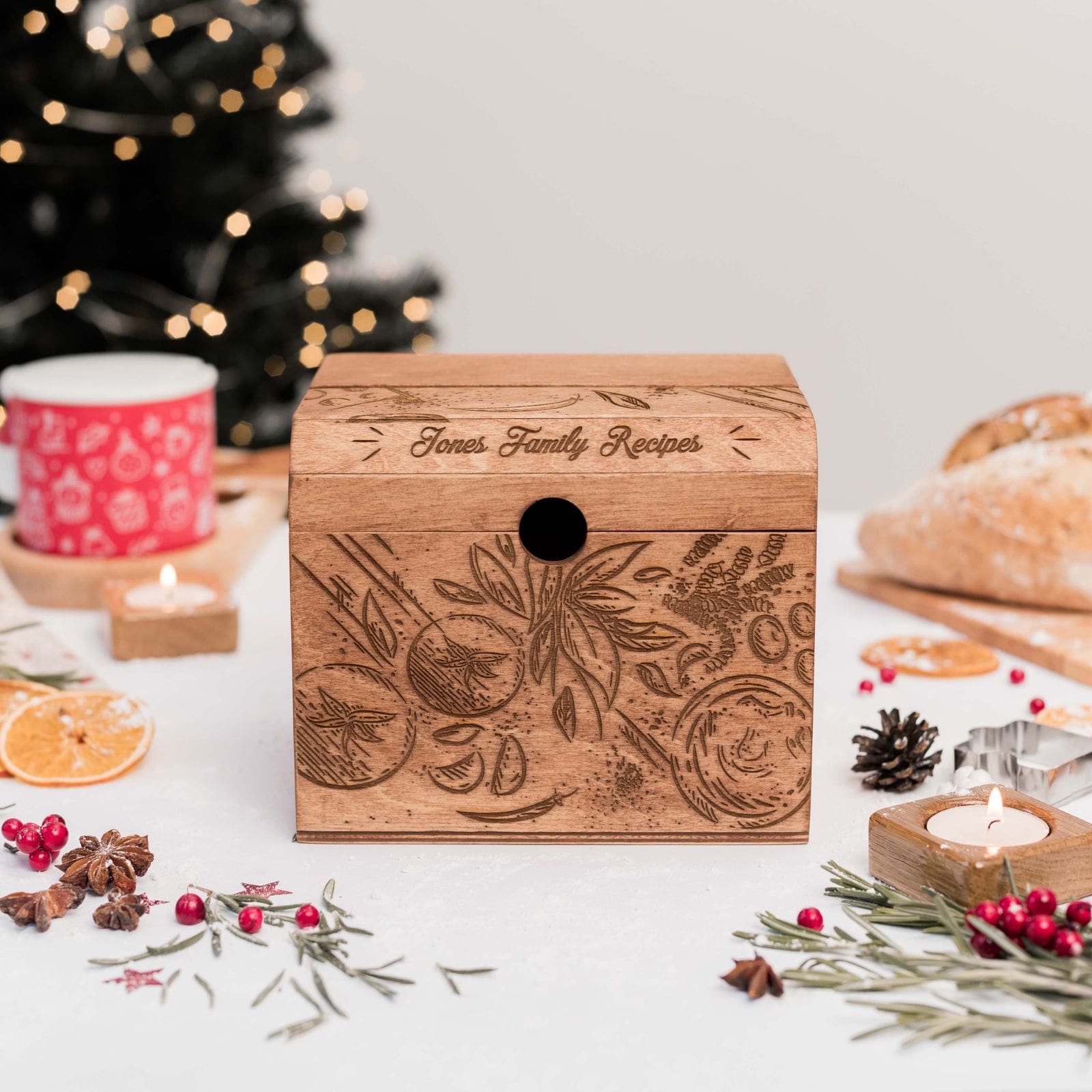 Wooden Recipe Box – Tomatoes Design - SJB-DIAMOND ELITES