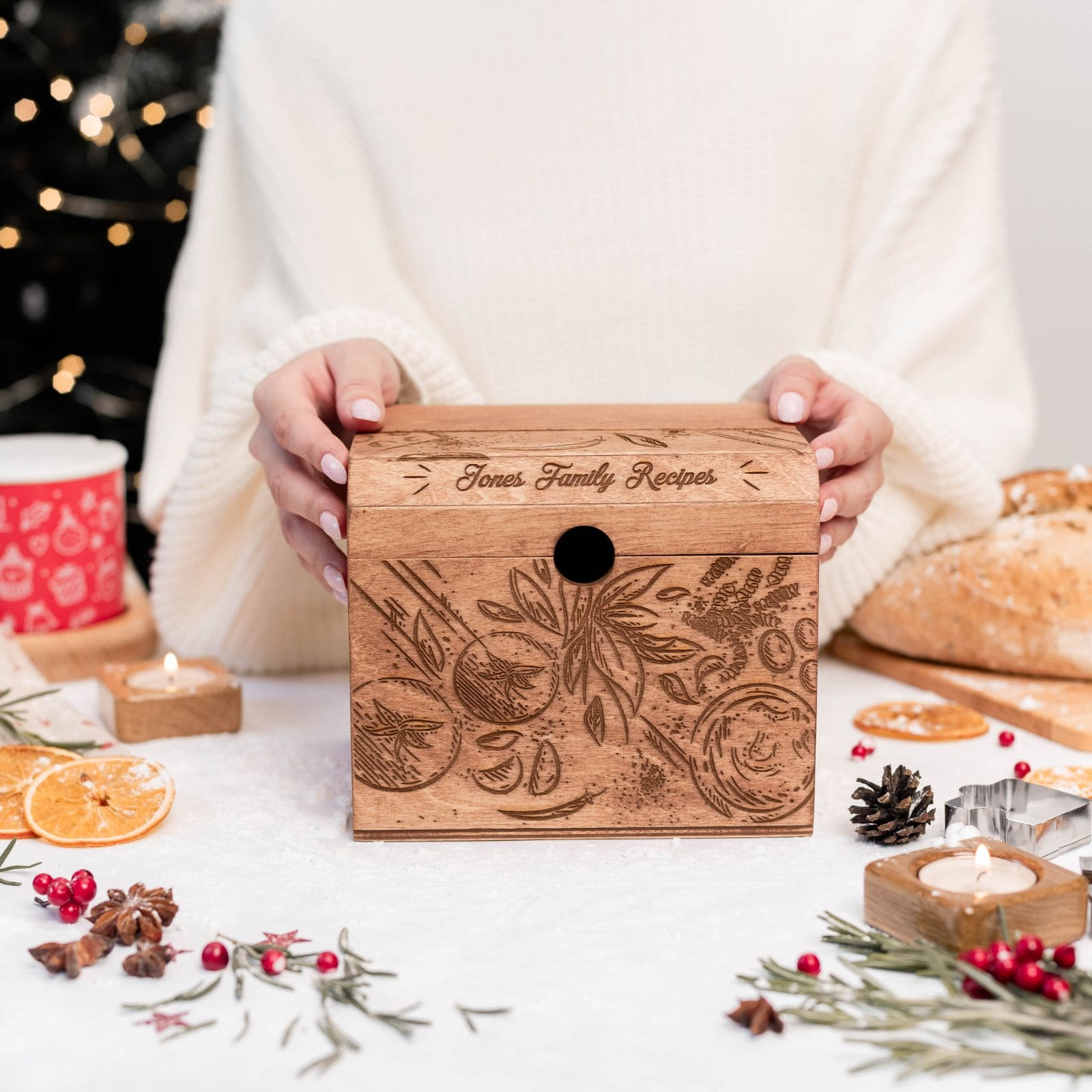 Wooden Recipe Box – Tomatoes Design - SJB-DIAMOND ELITES