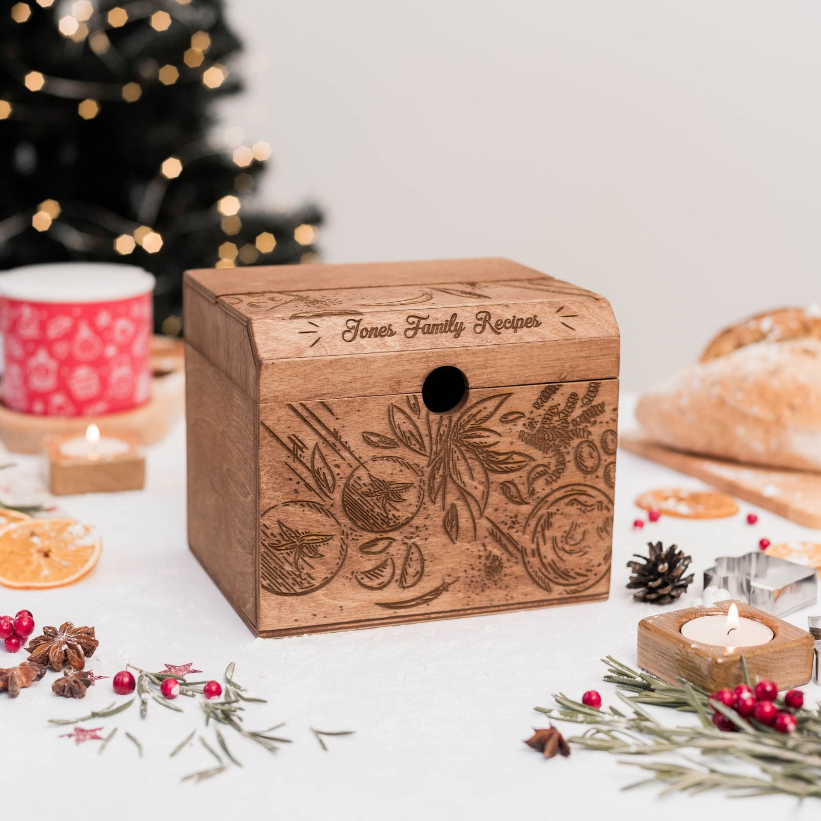 Wooden Recipe Box – Tomatoes Design - SJB-DIAMOND ELITES