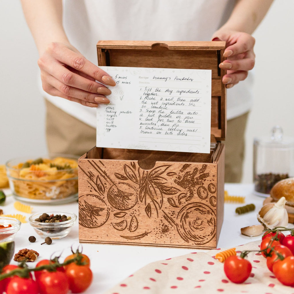 Wooden Recipe Box – Tomatoes Design - SJB-DIAMOND ELITES