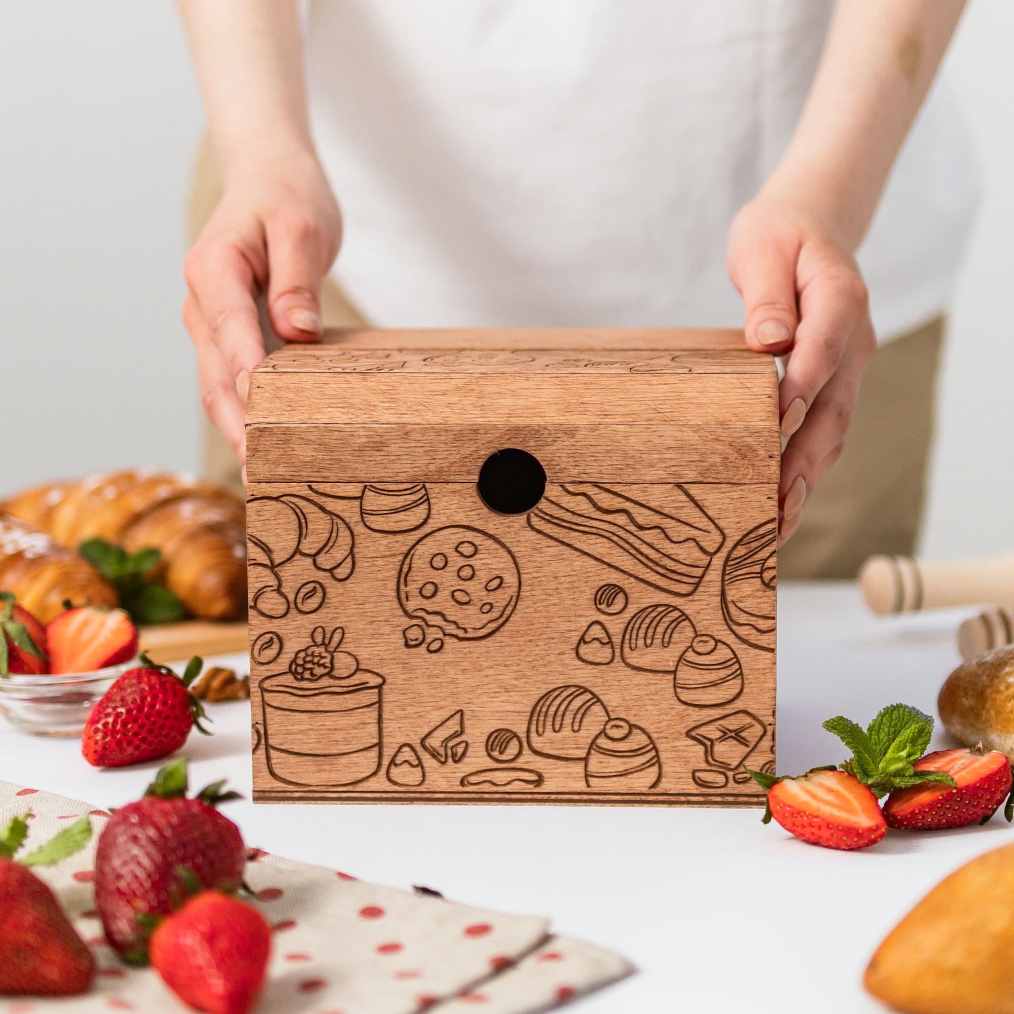 Wooden Recipe Box – Pastries Collection - SJB-DIAMOND ELITES