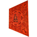 Red Buddha Tapestry Dharma Chakra Lotus Wall Hanging BandsCo Straps