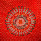 Red Peacock Mandala Tapestry Wall Hanging Throw Boho Decor