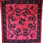 Red Salamander Yin Yang Tapestry Wall Hanging Dorm Decor