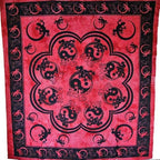 Red Salamander Yin Yang Tapestry Wall Hanging Dorm Decor