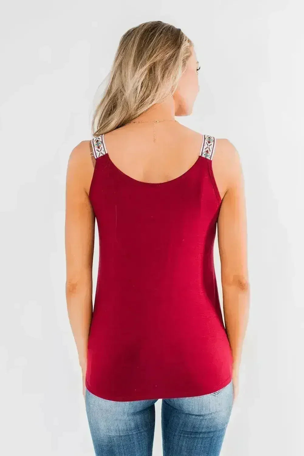 Red Somewhere Next To You Twist Summer Tank Top - SJB-DIAMOND ELITES