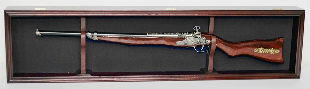 Rifle Gun Display Case Wall Cabinet UV Protection Lockable. The Military Gift Store