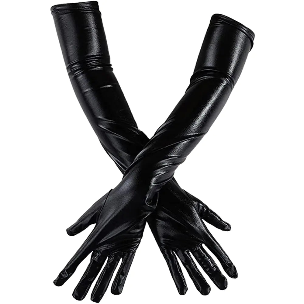 Gothic Punk Role-Play Leather Gloves Pi-Mart
