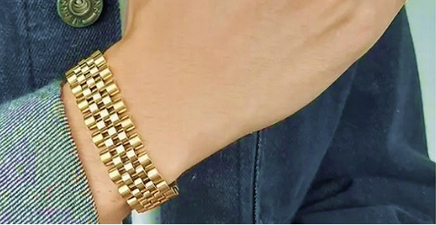 Men's Stainless Steel Presidential Jubilee Style Bracelet Jewelry And Perfumes