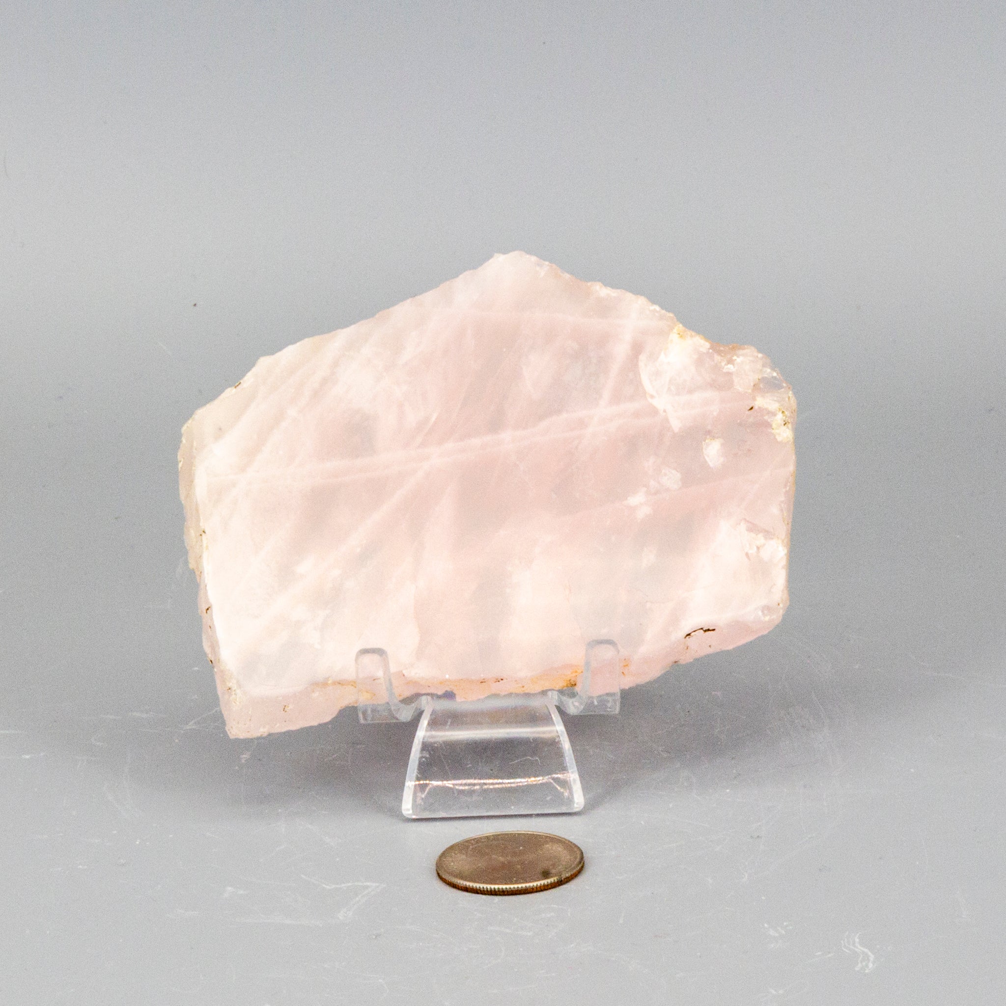Rose Quartz Slice, Polished Crystal