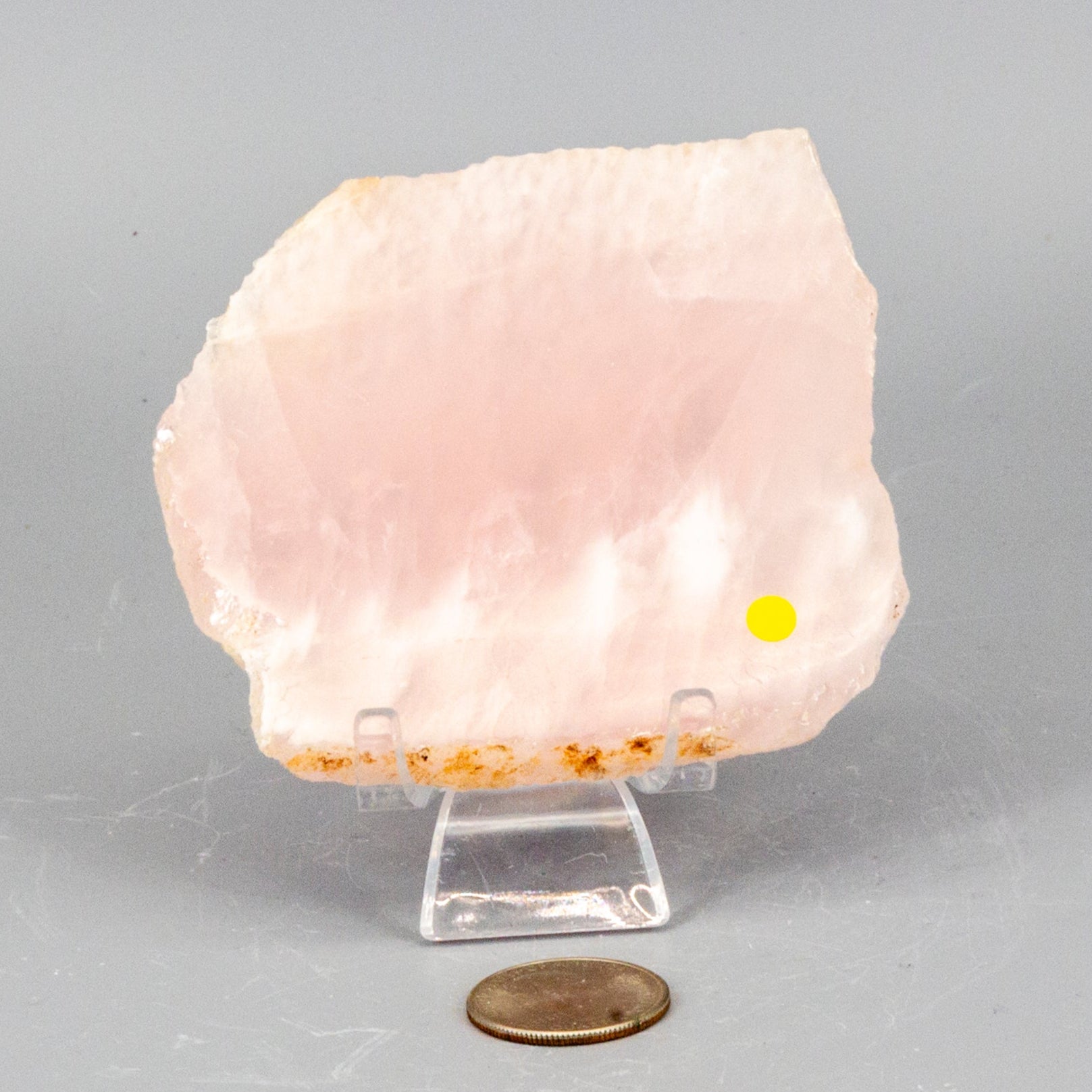 Rose Quartz Slice, Polished Crystal