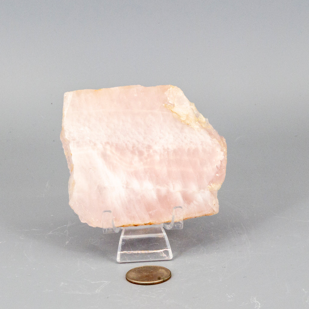 Rose Quartz Slice, Polished Crystal