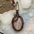 Rose Quartz Wire Wrap Crystal Pendant #1 - SJB-DIAMOND ELITES
