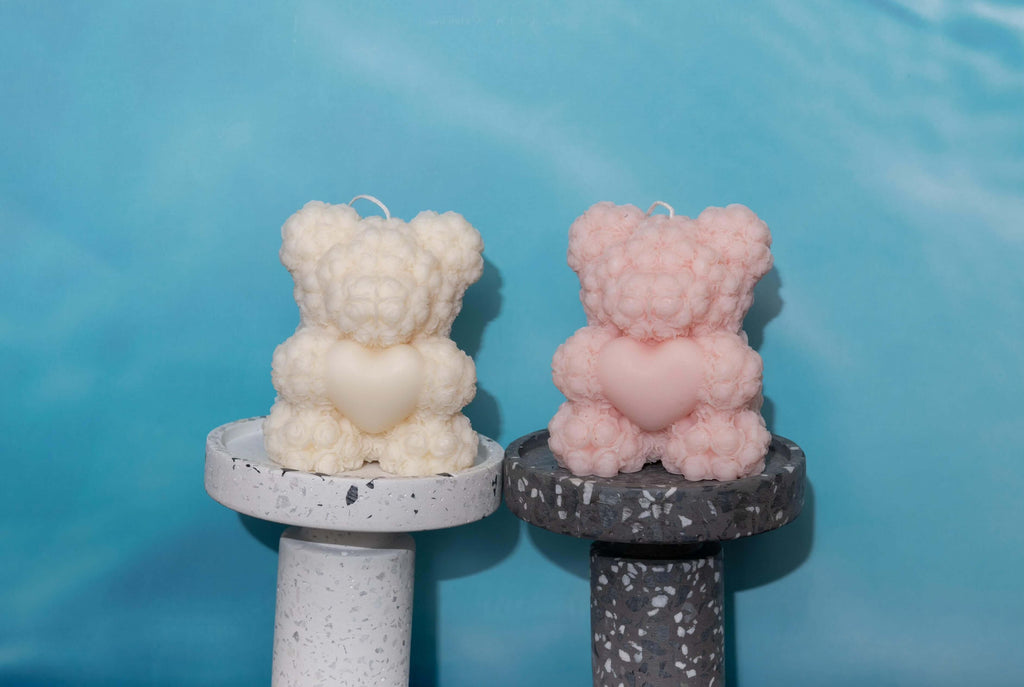 Handmade Rose Bear Candle - Unique Decorative Gift for Home Decor