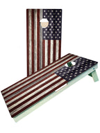 Rustic flag blastcornhole
