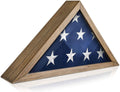 Rustic Flag Case - SOLID WOOD Military Flag Display Case for 9.5 x 5 The Military Gift Store