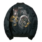 Embroidered Pilot Jacket and Baseball Jacket Combo