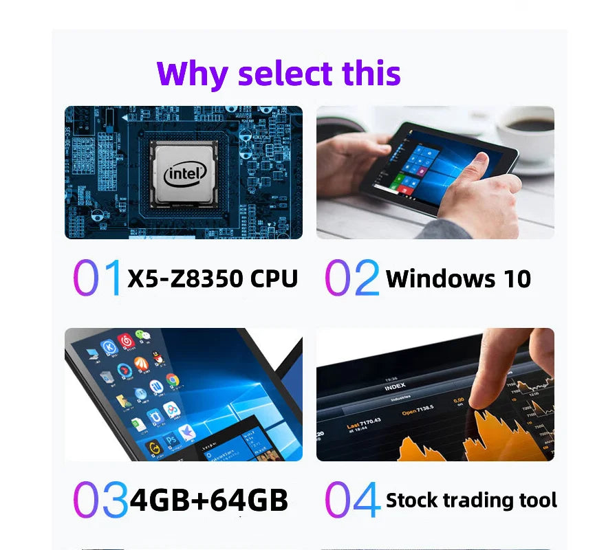 8GB RAM 128GB ROM Tablet PC 8 INCH 64 Bit x64 System Windows 10 Pocket  AR3 Dual Cameras Quad Core WIFI Lootquake LLC