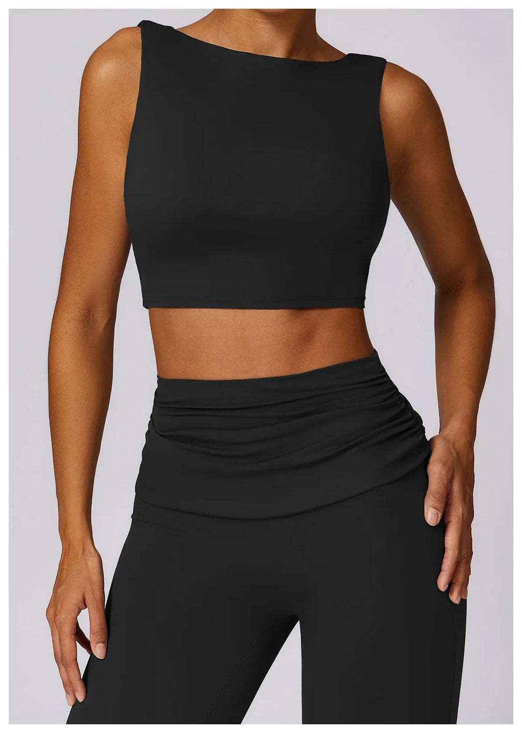 Elevate Activewear: Seamless Leggings & Top Set THRIXINE