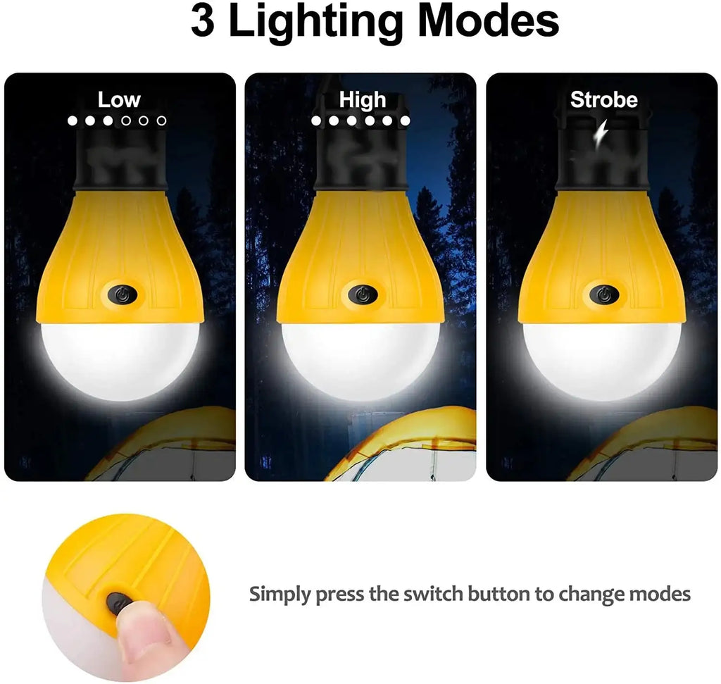 Mini LED Lamp Bulbs Outdoor Camping Light Night Market Lamp Tent Lights Waterproof Emergency Lantern Hanging Lights
