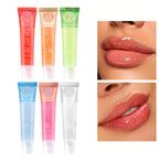 6Pcs Fruity Flavor Watery Glossy Lip Gloss Set Clear Lip Gel Hydrating Moisturizing Lip Gloss Women Lips Makeup Wholesale Lootquake LLC